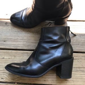 Madewell Black Leather Ames Boots